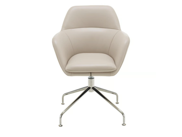 AMÉDÉE - Swivel with 4-spoke base leather chair with armrests by Ligne Roset - view 2